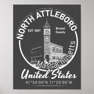 NORTH ATTLEBORO - MASSACHUSETTS POSTER