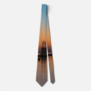 North Ave Lighthouse Sunrise Neck Tie
