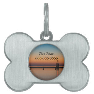 North Ave Lighthouse Sunrise Pet ID Tag