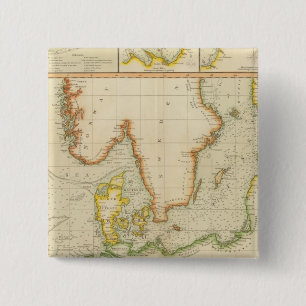 North, Baltic seas 15 Cm Square Badge