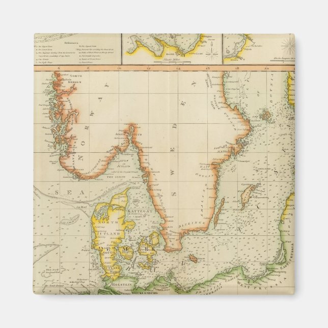 North, Baltic seas Magnet (Front)