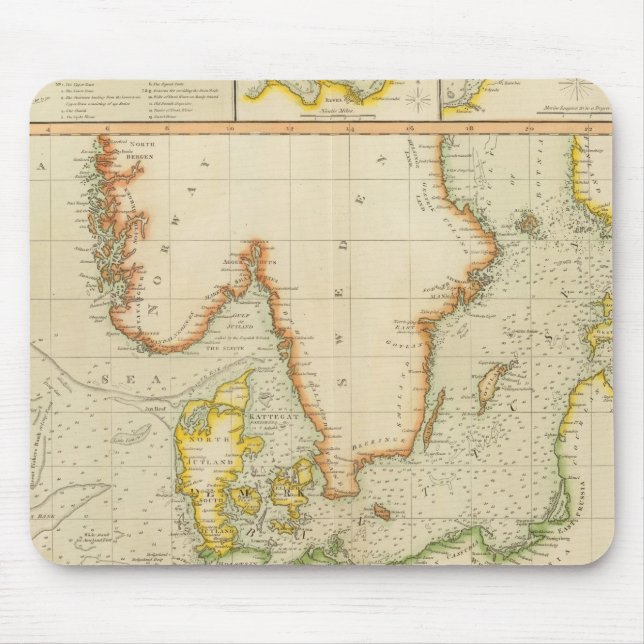 North, Baltic seas Mouse Pad (Front)