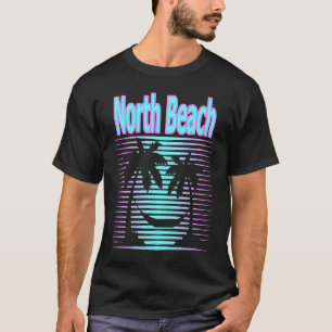 North Beach Travel Retro Beach Vacation Souvenir T-Shirt