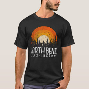 North Bend Washington WA Retro 70s 80s Vintage Gif T-Shirt