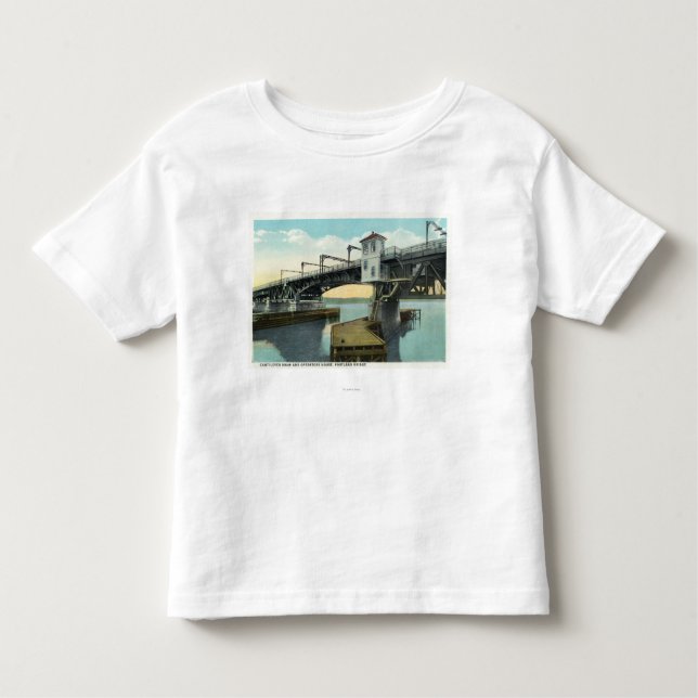 North Bridge Connecting Lewiston and Auburn Toddler T-Shirt (Front)