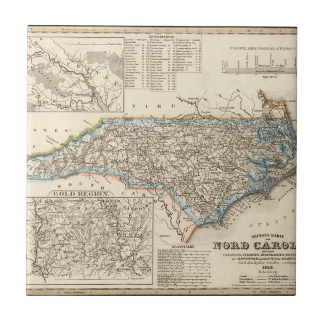 North Carolina 2 Ceramic Tile (Front)
