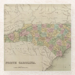 North Carolina 5 Glass Coaster