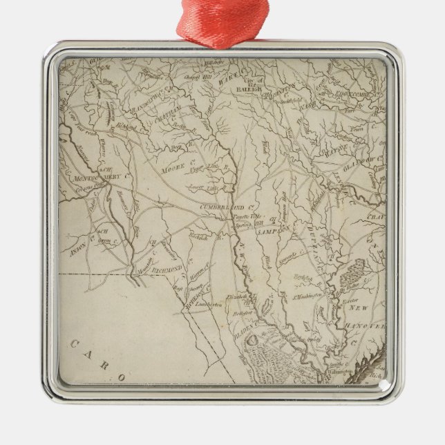 North Carolina 6 Metal Tree Decoration (Front)