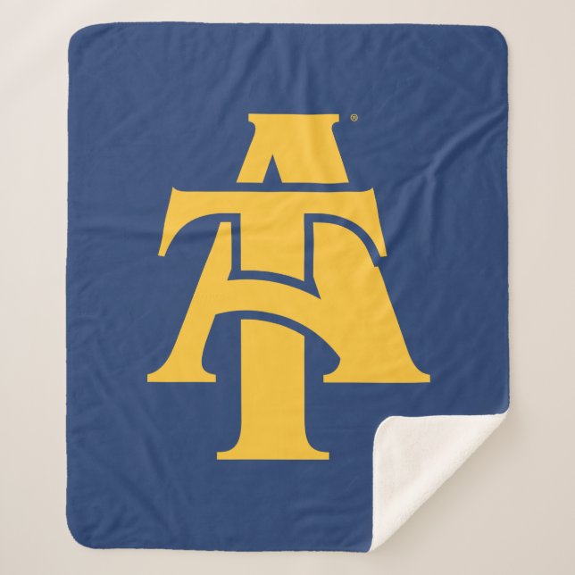 North Carolina A&T State University | A Logo Sherpa Blanket (Front)