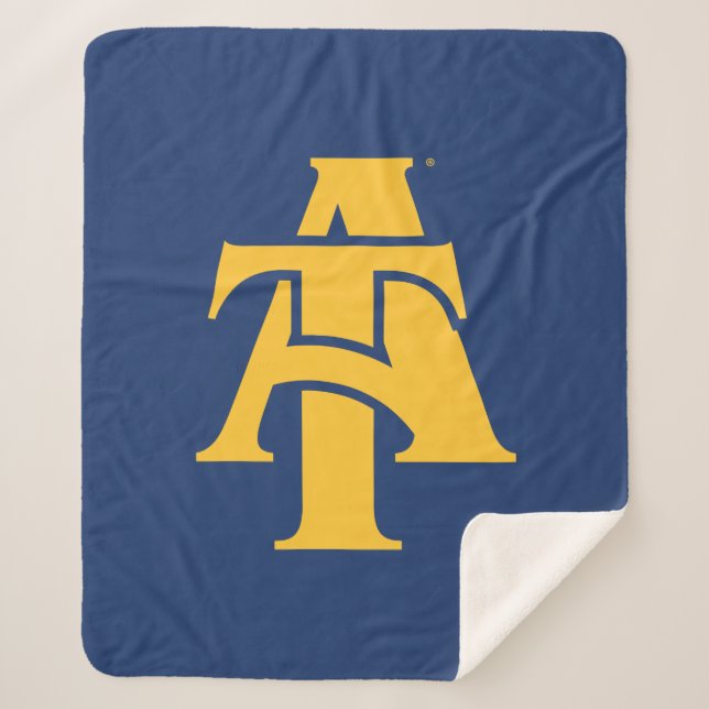 North Carolina A&T State University | A Logo Sherpa Blanket (Front)