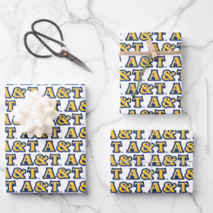 North Carolina A&T State University   A&T Wordmark Wrapping Paper Sheet