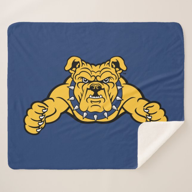 North Carolina A&T State University | Bulldog Sherpa Blanket (Front (Horizontal))