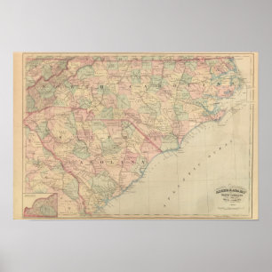 North Carolina and South Carolina Poster