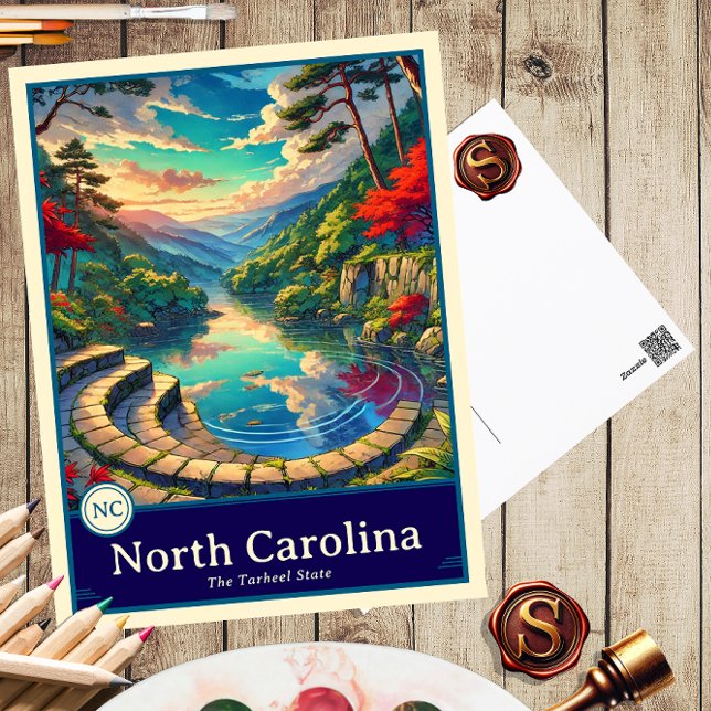 North Carolina | Anime Style Cel Shaded Postcard (Creator Uploaded)