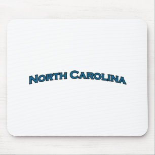 North Carolina Arched Text Logo Mouse Pad