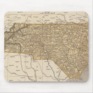 North Carolina Atlas Map Mouse Pad