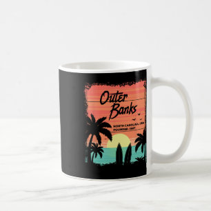 North Carolina Beach Surfing Sunrise Nc Obx  Coffee Mug
