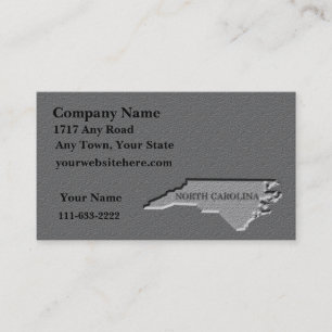 North Carolina Business card  carved stone look