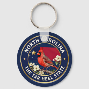 🌸 North Carolina Cardinal Heritage Key Ring
