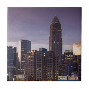 North Carolina, Charlotte, elevated view Ceramic Tile