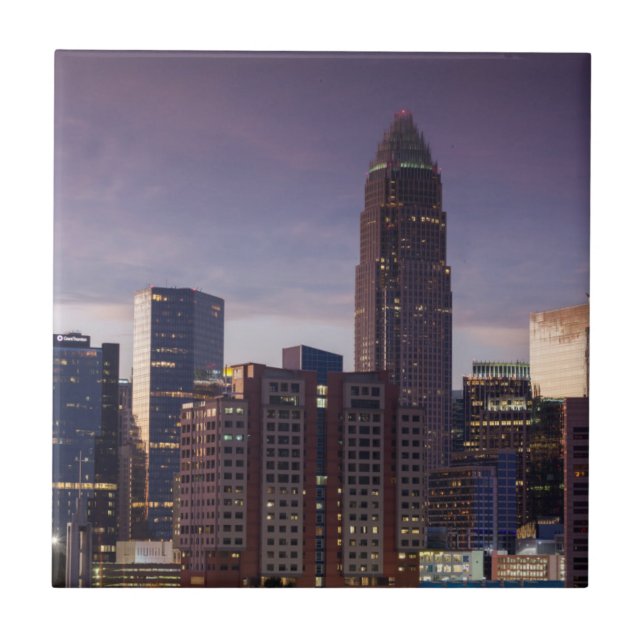 North Carolina, Charlotte, elevated view Ceramic Tile (Front)