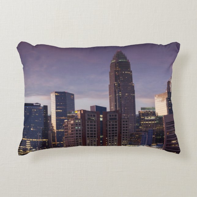 North Carolina, Charlotte, elevated view Decorative Cushion (Front)