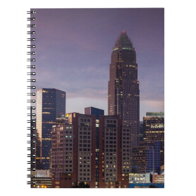 North Carolina, Charlotte, elevated view Notebook (Front)