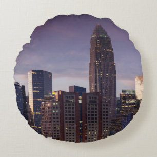 North Carolina, Charlotte, elevated view Round Cushion