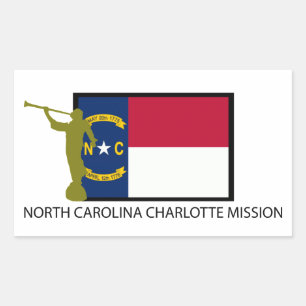 NORTH CAROLINA CHARLOTTE MISSION LDS CTR RECTANGULAR STICKER