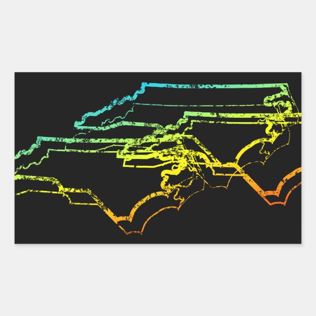 north carolina chill blur rectangular sticker (Front)