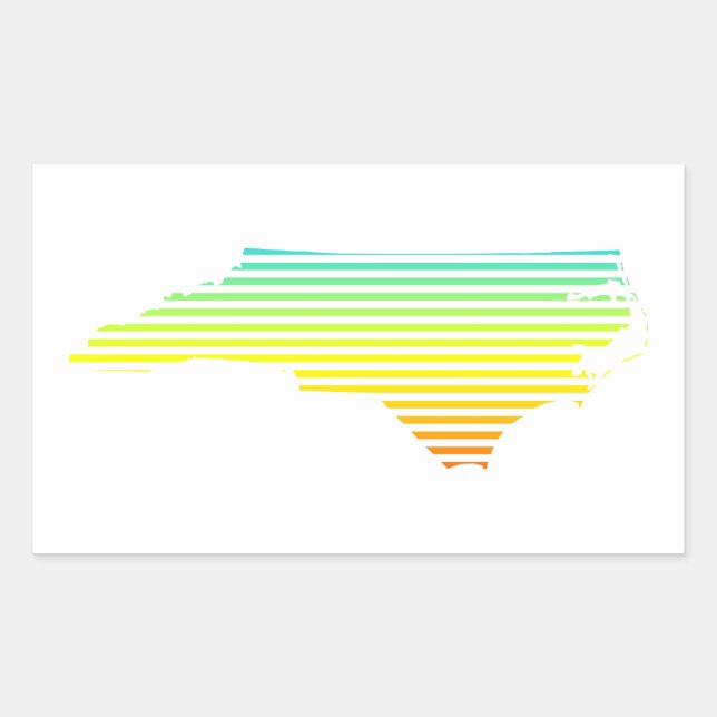 north carolina chill fade rectangular sticker (Front)