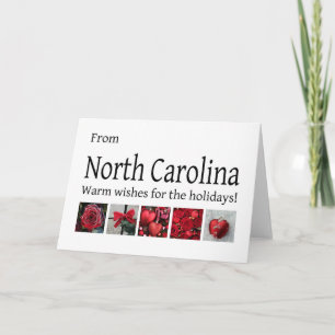 North Carolina  Christmas Card, state specific Holiday Card