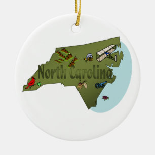 North Carolina Christmas Tree Ornament