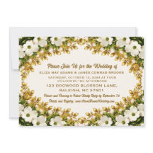 North Carolina Dogwood Photo Wedding Invitation