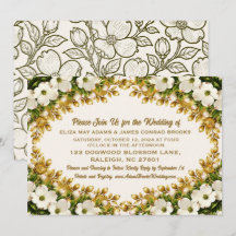 North Carolina Dogwood Wedding Invitation