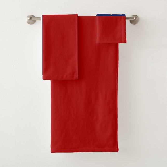 North Carolina flag Bath Towel Set (Insitu)