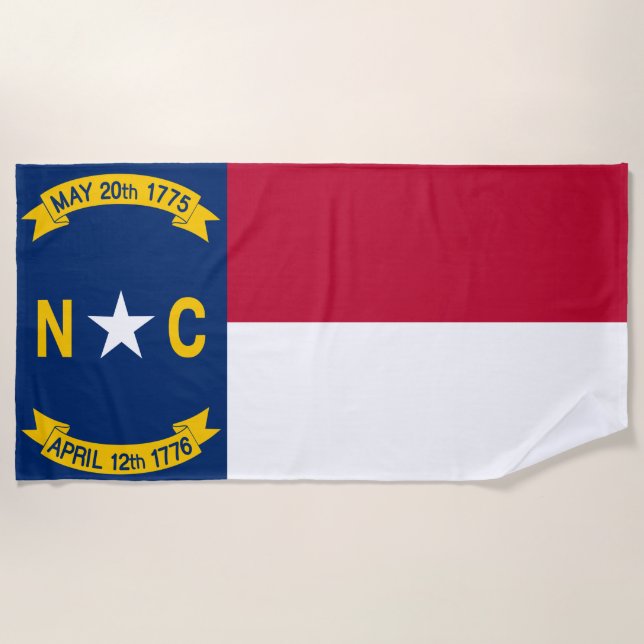 North Carolina Flag Beach Towel (Front)
