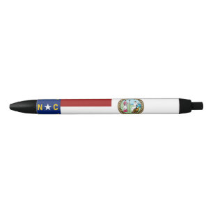 North Carolina flag Black Ink Pen