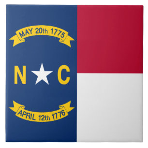 North Carolina Flag Ceramic Tile