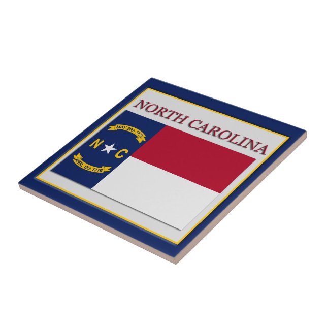 North Carolina Flag Design Tile (Side)