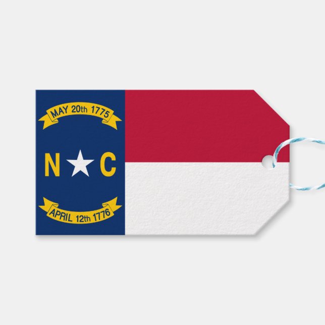 North Carolina Flag Gift Tags (Front (Horizontal))