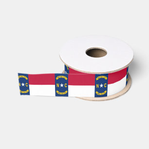 North Carolina flag Grosgrain Ribbon