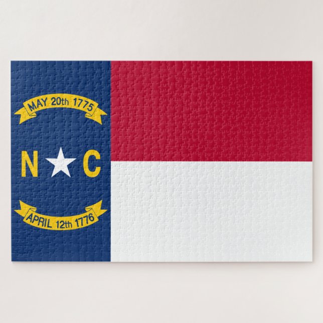 North Carolina Flag Jigsaw Puzzle (Horizontal)