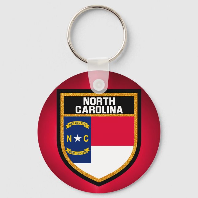 North Carolina Flag Key Ring (Front)