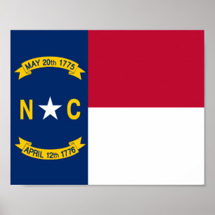 North Carolina Flag Poster