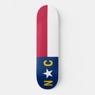 North Carolina Flag Skateboard
