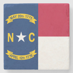 North Carolina Flag Stone Coaster