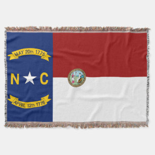 North Carolina flag Throw Blanket