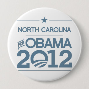 NORTH CAROLINA FOR OBAMA 2012.png 10 Cm Round Badge