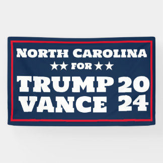 North Carolina for Trump Vance 2024 Banner
